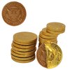 Milk Chocolate Coins - Chocolate Coins Wrapped in Gold, Chocolate Coins - Nut Free - Vault Design (Approximate 40 Coins)