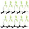 10pcs Green Bean Sprout Hair Clip Plant Grass Hair Accessories Kids DIY for School Home Party Clips and Barrettes