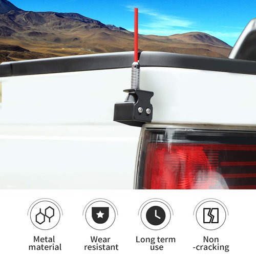 Linskip Heavy Duty CB Antenna Mast Mount Compatible with Ford F150 2010-2014, Tailgate CB & Whip Bracket for F150 Exterior Accessories(Passenger Side)