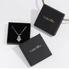 CAROVO Dainty Silver Necklace for Women 14K Plated Layered Chain Necklaces Trible Layering Paper Clip Box Simple Chain Link Necklace Layered Necklaces for Women