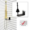 Trombone Holder – Slatwall and Pegboard Mount Display (Quantity 5) (5, Black)