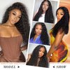 Minice 30 Inch Deep Wave Lace Front Wigs Human Hair Pre Plucked Pre Cut 200% Density 6x6 HD Transparent Deep Curly Lace Frontal Wigs Glueless Wigs Wet and Wavy Human Hair for Black Women