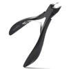 FERYES Precision Toenail Clipper for Thick or Ingrown Toenails, 4R13 Stainless Steel Nail Cutter, Manicure Pedicure Clipper - Black