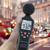 Decibel Meter Data Logger Professional Sound Level Meter High Accuracy Noise Meter with 30dB to130dB Measuring Range& Data Record Function for Classroom, Workshop, Home, etc.