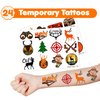 Cherisnowy 48 PCS Hunting Party Favors 24PCS Tattoos Sticker 24PCS Slap Bracelets Wristbands Perfect for Themed Birthday Baby Showers or Classroom Rewards Ideal Decor and Gifts for Girls and Boys
