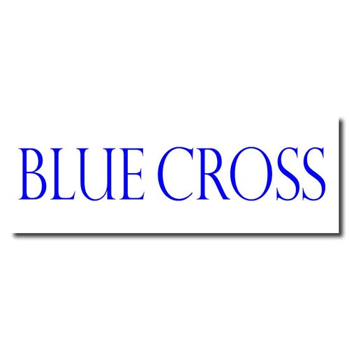 Office Stamp - Large, Self-Inking Blue Cross Stamp with Blue Ink, Ideal for Health Information Technicians - 7/8 x 2-1/4, Durable, Easy to Use - Ideal for Medical Documentation and Office Use