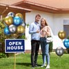 HyDren 72 Pcs Open House Balloons House for Sale Balloons 15.7 Inches Metallic Balloons for Real Estate Balloons Supplies Signs for Open House Yard Sign House Signs