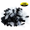 Lawie 140 Pack 2 MM-6.5 MM Clear Black Headbands Rubber End Caps Hair Clips Hair Pins Hair Bands Safe Elastic Protect Tube Covers Screw Thread Cable Bolt Round Protectors Feet Tips Accessories