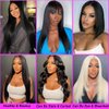 Beautymoon 3 Bundles Human Hair 26 28 30 Inch Long Straight Human Hair Bundles 100% Unprocessed Brazilian Straight Hair Bundles Natural Color Virgin Hair Extensions for Black Women…
