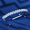 LEMOXIVI Cubic Zirconia Wedding Headband Silver Tiara for Women Crystal Bridal Headpiece Bride Hair Accessories for Prom Birthday Party