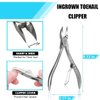 Ingrown Toenail Tool Kit (9PCS), Professional Toe Nail Clipper Set for Ingrown & Thick Nail, Stainless Steel Ingrown Toenail Kit, Surgery Grade Manicure Pedicure Tool by Dualeco