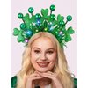 GORTIN Light up St Patrick's Day Headband LED Shamrock Hair Band Green Irish Headband Rave Party Costume Headwear Hair Accessories for Women and Girls