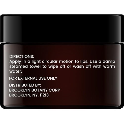 Brooklyn Botany Lip Scrub Exfoliator 1 oz – Lip Moisturizer for Dry Lips and Chapped Lips – Gentle Lip Exfoliator for Smooth and Brighter Lips – Peppermint Flavor