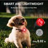 Yesbular 2-Pack dog collar lights for nighttime clip on, 3 modes dog leash light, 100% waterproof dog light clip. Durable Silicone Band dog lights for night walking(Red).