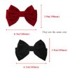 Bow Hair Clips for Girls,Velvet fabric, thick texture, not easy to deform,More beautiful to wear in autumn and winter.Red and Black