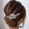 Barode Crystals Bridal Wedding Hair Pins Silver Sparkly Rhinestones Hairpin Bride Hair Accessories for Women and Girlss (Silver)