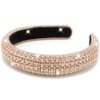 AHONEY Rhinestone Headband for Women Girls, Hair Bling Crystal Glitter Sparkly Diamond Padded Headband Fancy Jeweled Headpiece Holiday Hair Accessories Birthday Gifts (Gold)