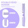 RHOS 2 Piece Folding Hair Comb,Portable Travel Folding Comb Brush-Small Compact Foldable Hair Brush for Purse,Bags-Double Headed Pocket Size Folding Comb Set for Women,Girls(Pink&Purple)