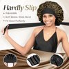 BONNET QUEEN Silk Bonnet for Sleeping Women Hair Bonnet REVERSIBLE Double Layer Satin Bonnet Tie Bonnet Sleep Satin Hair Wrap Night Cap For Curly Hair Leopard