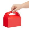 Juvale 24-Pack Treat Boxes - Candy Gable Boxes for Party Favors, Birthday, Wedding, Baby Shower (Red, 6.2x3.5x3.6 In)