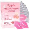 Dyrfolm 28 PCS Lip Mask,Collagen Crystal Lip Masks,Lip Mask Sheet,Pink Lip Care Pads Mask for Moisturizing Nourishing,Anti Chapped,Anti-Wrinkle,Lip Masks for Dry Lips,Remove Dead Skin,Plump Your Lips