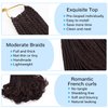 French Curl Braiding Hair 10Inch 99J French Curl Crochet Braids Crochet Hair for Women Short Crochet Braids French Curly Braiding Hair Crochet Box Braids Crochet Hair Extensions (7Packs)