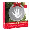 Lil Peach Baby’s Print Christmas Clay Ornament Kit, Baby's First Christmas Tree Ornament, for Baby Girl Or Baby Boy, Newborn Handprint Or Footprint Keepsake, Silver Glitter