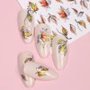 Fall Nail Art Stickers Decals Autumn Maple Leaf Nail Decals 6PCS Fall Leaf Plant 3D Self-Adhesive Thanksgiving Nail Art Supplies Fall Sticker for Nails Manicure Sliders for Women Nail Art Decorations