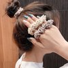 3PCS Pearl Hair Scrunchies Fashion Pearl Hair Ties with Elastic Hair Bands Ponytail Holder Beaded Hair Ropes Hair Accessories for Women and Girls