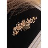 Kercisbeauty Dainty Gold Hair Comb for Women and Girls Rhinestones Headpiece for Her Pearl and Crystal Hair Piece Boho Bridal Hair Piece Side Combs for Bridesmaids