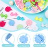 76 Pieces Self Hinge Plastic Hair Barrettes for Girls Multi-coloured Flower and Bowknot Hair Clips Cute Hair Barrettes 80s 90s Hair Clips Cartoon Design Hairpins Hair Accessories (Flower, Bowknot)