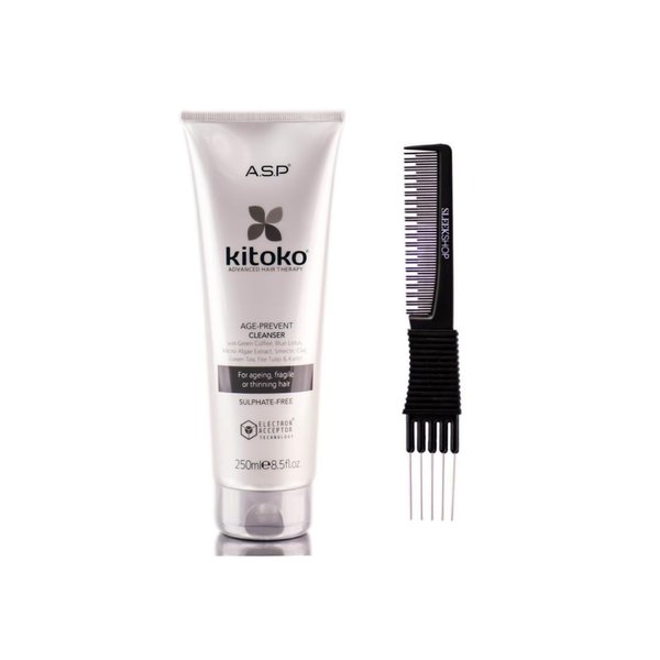 yper Asp Kitoko Age Prevent Cleanser (8.5 oz) with Teasing Comb Pack 1