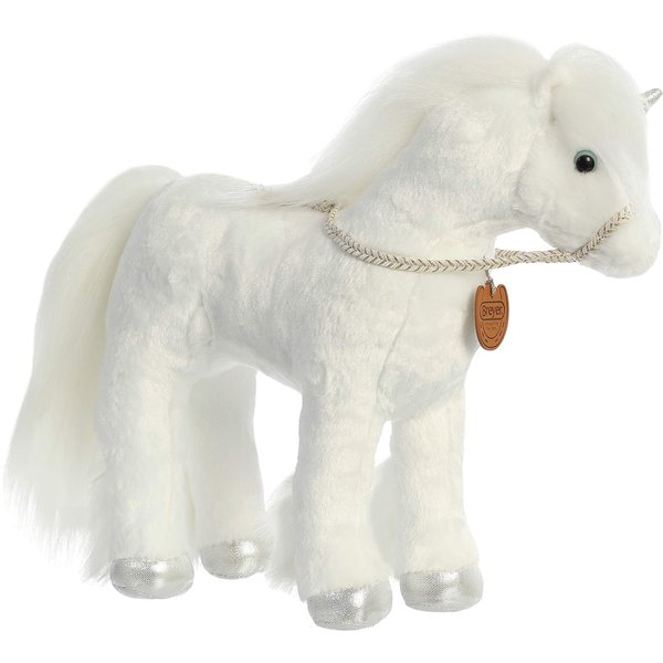 Breyer Aurora® Exquisite Xavier Stuffed Animal - Realistic Detailing - Imaginative Play - White 13 Inches