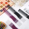 4 Pieces Carbon Lift Teasing Combs with Metal Prong Lift Teasing Comb and Hair Pick Salon Teasing Lifting Fluffing Comb with 5 Stainless Steel Pins for Women Most Hair Types