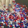3Box Independence Day Star Glitter 4th of July Nail Art Sequins Holographic Chunky Nail Glitter Sequins Star Hexagon Nail Flake Hollow Star Circles Confetti for Women Nail Supplies Manicure Decor