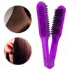 Double Sided Brush Hair Straightening Comb, Hair Straightening Comb Tool Splint V-Shape Tools Bristle, Hair Detangler Brush Hair Styling Tool For Reduce Split Ends Of Your Hair [Purple]