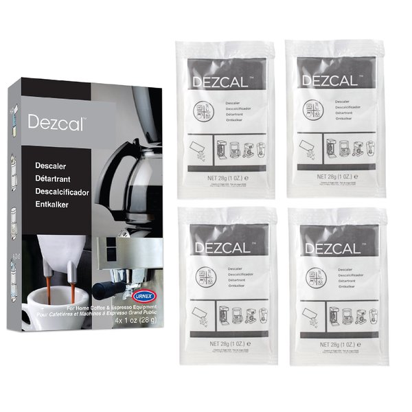 Descaling Powder Solution - 4 Uses - Activated Scale Remover for use with Keurig 1.0/2.0, Home Coffee and Espresso Machines, Kettles, Garment Steamers