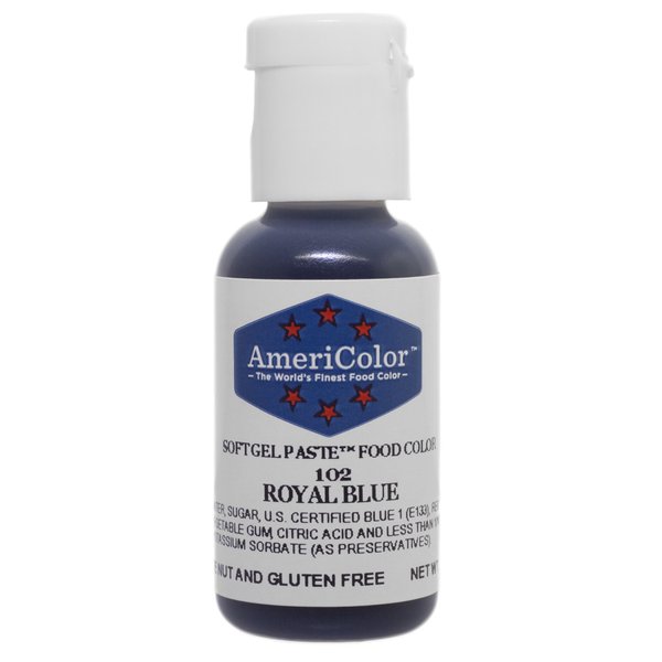 AmeriColor, Royal Blue.75 Ounce Bottle, Soft Gel Paste Food Color