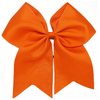 Cheer Bows Orange Cheerleading Softball - Gifts for Girls and Women Team Bow with Ponytail Holder Complete your Cheerleader Outfit Uniform Strong Hair Ties Bands Elastics by Kenz Laurenz (11)