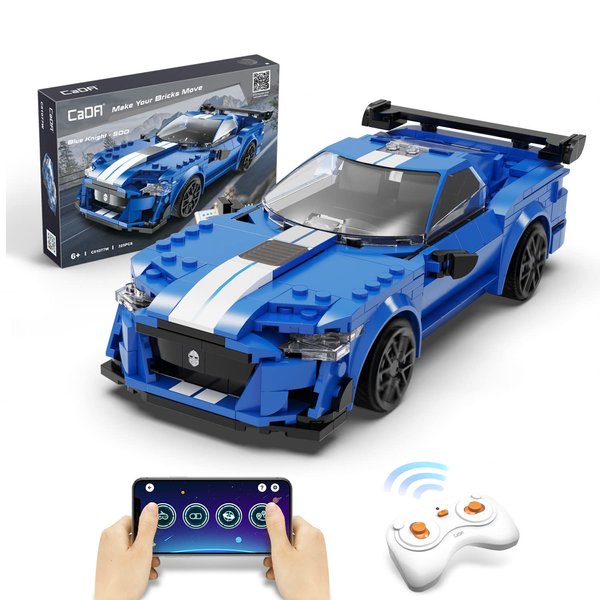 STEM Building Toys for 6 8 9 10+ Year Old Boys, Remote Control Car Blocks Kits with Programmable APP, Sports RC Building Toys, 295 Pcs Model Car Birthday for Kids Age 8+… (Blue)