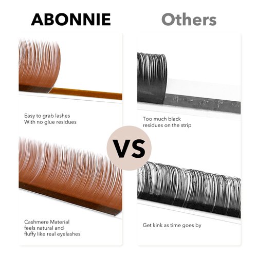 Colored Lash Extensions, 16 Rows Cashmere lash extensions, 0.07 C Curl Lash Extensions, 15mm Classic Lash Extensions, Single Lash Extensions for Professional(Brown Gradient 0.07C-15mm)