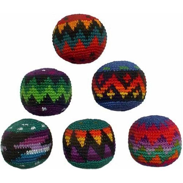 Set of 6 Hacky Sacks - Multicolor Design