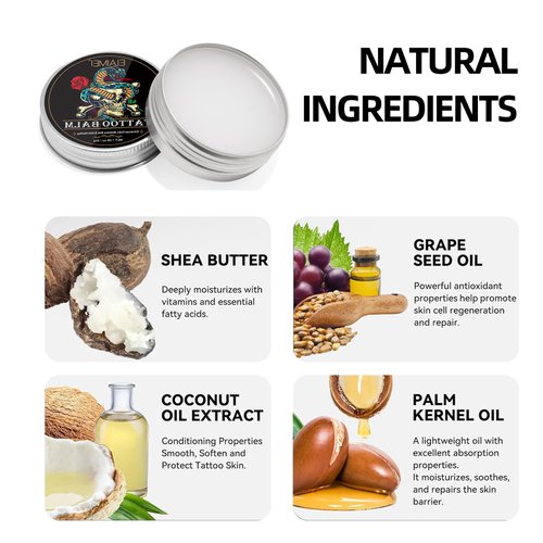 AUSTINE Tattoo Aftercare Butter,Tattoo brightener Balm for New & Older Tattoos.Natural Organic Tattoo Cream.（1.06oz）30g