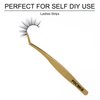 POCMKO Clusters DIY Lash Applicator Sets, 2 PCS Eyelash Tweezers, Lash Applicator Tool, Gold Eyelash Tools Sets, DIY Eyelash Precise Applicator, Lash Tweezer for DIY Eyelash Extensions
