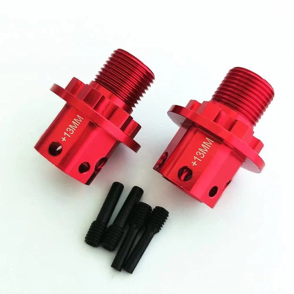 CrazyRacer Aluminum Lengthened Wheel Hex 17mm Red for Arrma Typhon Talion Kraton Senton AR310484 AR310592