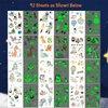 Yobbai Luminous Temporary Tattoos For Kids, Waterproof Tattoo Sticker Mixed Styles Spaceship Astronaut Alien Unicorn Dinosaur, Glow Tattoo for Boys and Girls Party Supplies