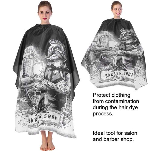Hairdresser Cape Waterproof, Salon Hair Cutting Gown Barber Cape Cloth for Hair Cutting and Styling