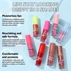 Lip Gloss Oil Set-2 Colors Hydrating Fat Oil Lip Gloss,Tinted Lip Glow Oil,Non-sticky Shiny and Vegan Lip Glaze, Glitter Crystal Jelly Lip Oil Plumping,Valentine's Day Gift for Women Girl-Set D
