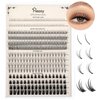 Manga Lash Clusters, Spiky Anime Lashes Cluster 5-16mm Multi-Type Mixed Natural Lash Clusters Individual Lash Clusters with Bottom Lashes Wispy Eyelash Clusters for Self Application At Home