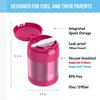 THERMOS FUNTAINER Insulated Food Jar – 10 Ounce, Pink – Kid Friendly Thermos Food Jar with Foldable Spoon